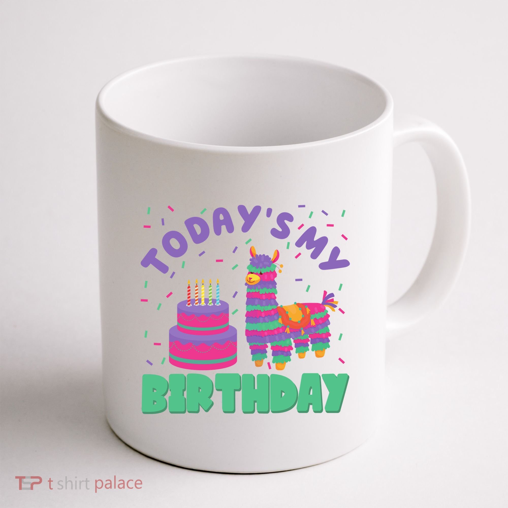 Todays My Birthday Llama Party Coffee Mug