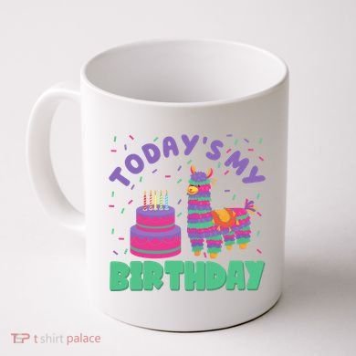 Todays My Birthday Llama Party Coffee Mug