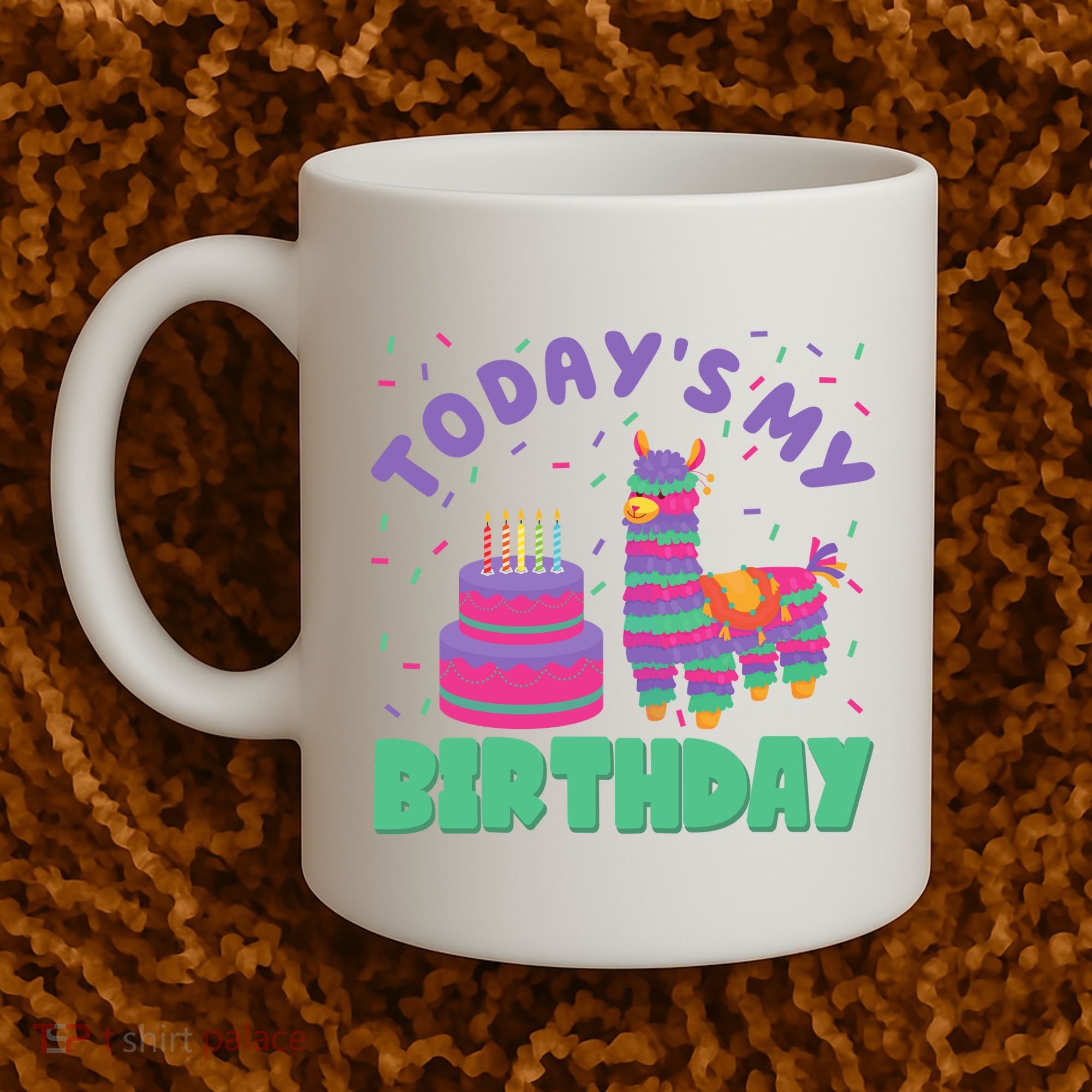 Todays My Birthday Llama Party Coffee Mug