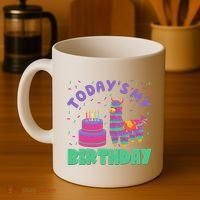 Todays My Birthday Llama Party Coffee Mug thumb 4