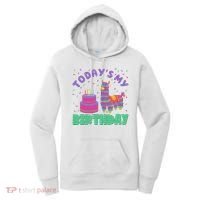 Todays My Birthday Llama Party Women's Hoodie thumb 0