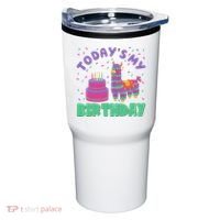 Todays My Birthday Llama Party Tumbler thumb 0