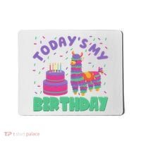 Todays My Birthday Llama Party Mousepad thumb 0