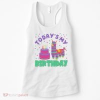 Todays My Birthday Llama Party Women's Tank Top thumb 0