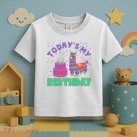 Todays My Birthday Llama Party Toddler T-Shirt thumb 3