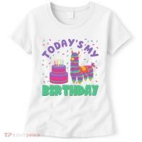 Todays My Birthday Llama Party Women's T-Shirt thumb 0