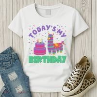 Todays My Birthday Llama Party Women's T-Shirt thumb 3