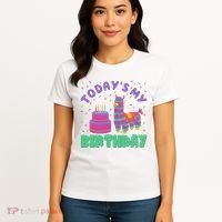 Todays My Birthday Llama Party Women's T-Shirt thumb 4