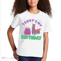 Todays My Birthday Llama Party Kids T-Shirt thumb 2