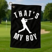 Thats My Boy Baseball Mom Cute Baseball Mom Golf Towel thumb 1