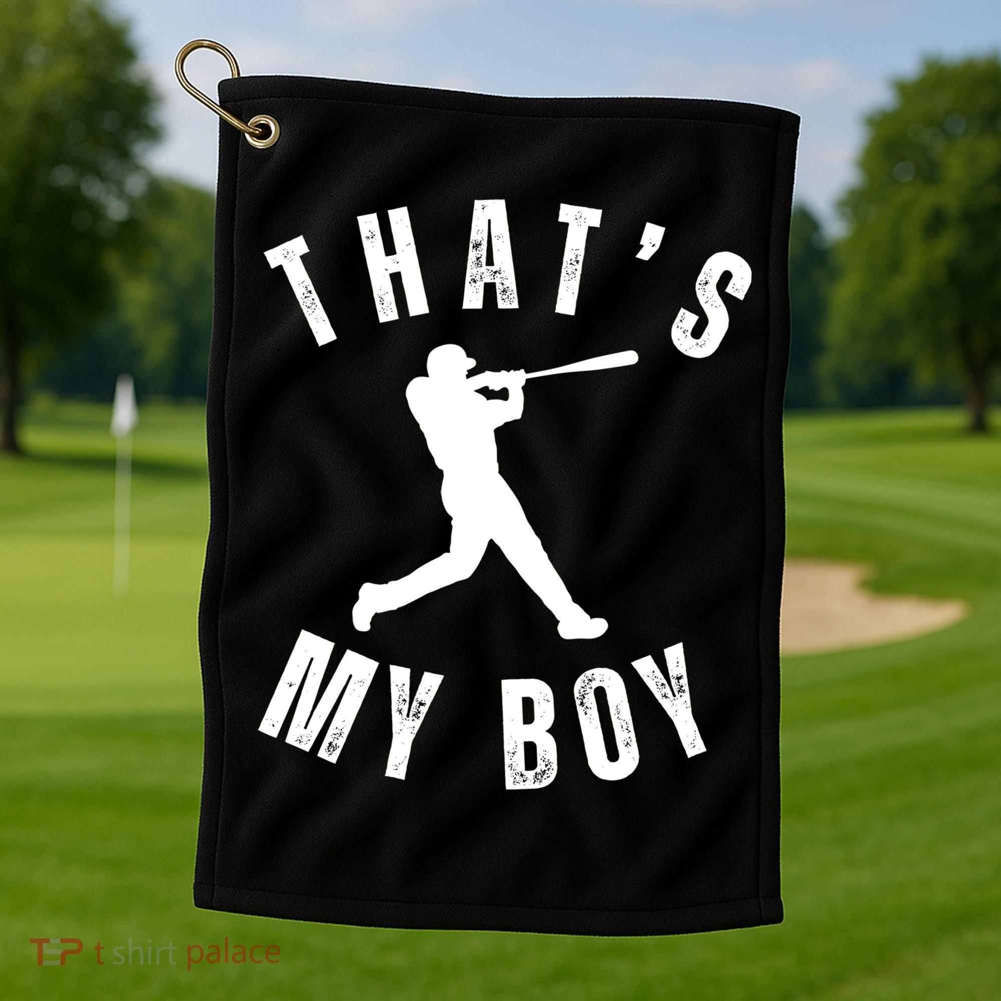 Thats My Boy Baseball Mom Cute Baseball Mom Golf Towel
