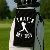 Thats My Boy Baseball Mom Cute Baseball Mom Golf Towel thumb 2