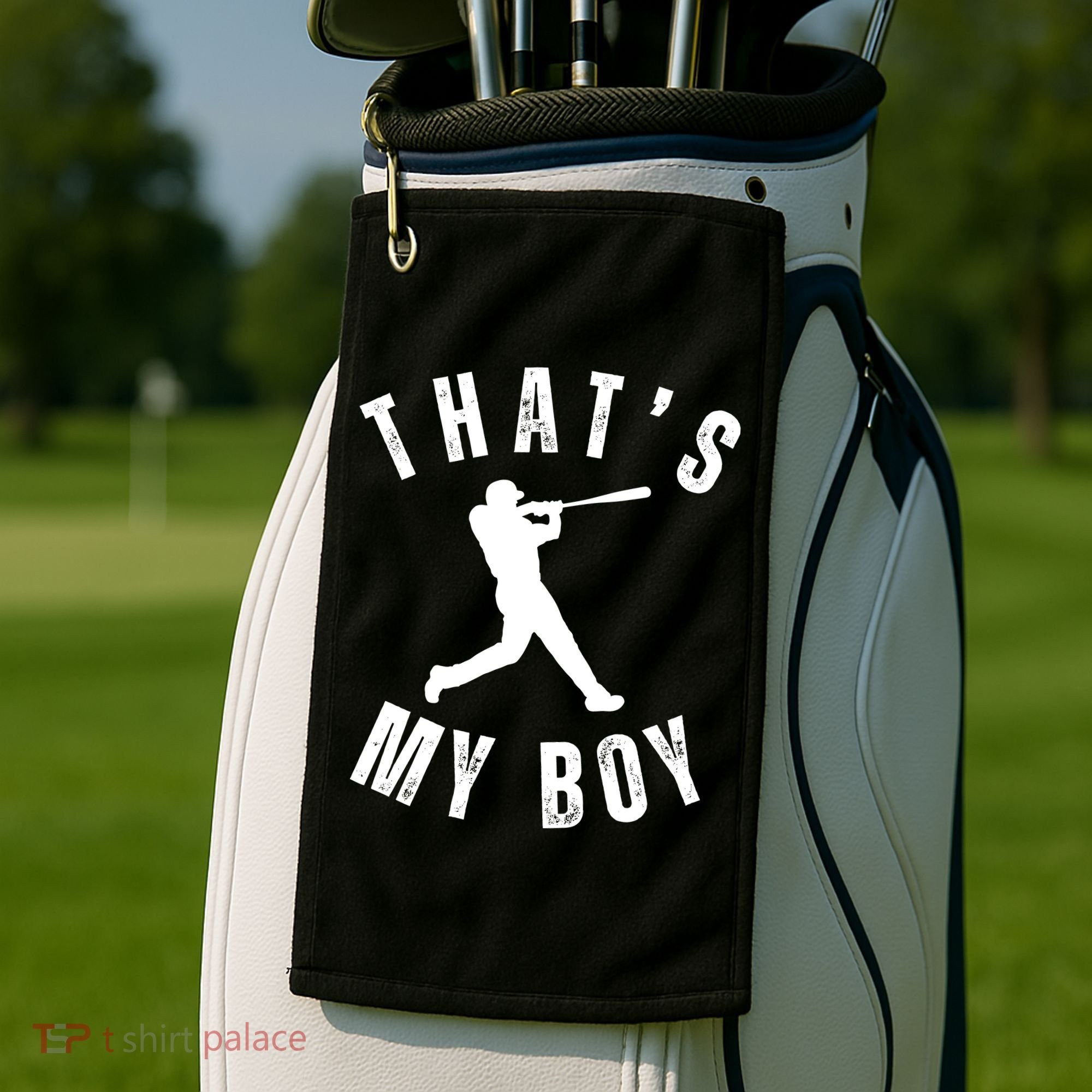 Thats My Boy Baseball Mom Cute Baseball Mom Golf Towel