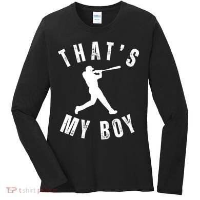 Thats My Boy Baseball Mom Cute Baseball Mom Women's Long Sleeve Shirt