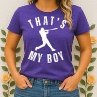 Thats My Boy Baseball Mom Cute Baseball Mom Women's T-Shirt thumb 2