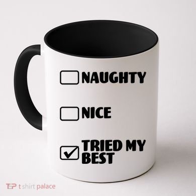 Tried My Best, Funny Check List Design Coffee Mug