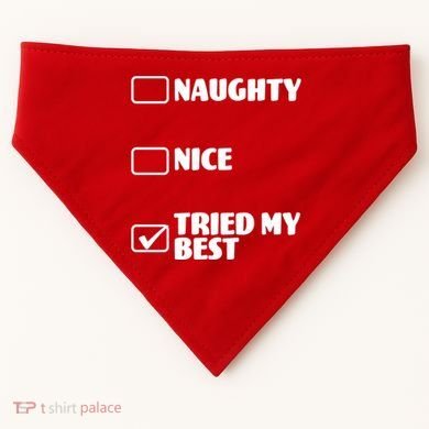 Tried My Best, Funny Check List Design USA-Made Doggie Bandana
