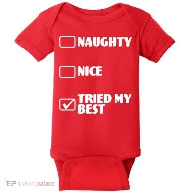 Tried My Best, Funny Check List Design Baby Bodysuit