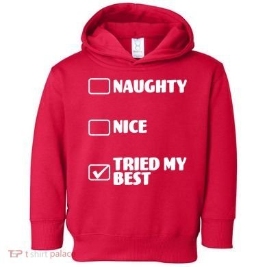 Tried My Best, Funny Check List Design Toddler Hoodie