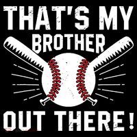 That's My Brother Out There Baseball Player Women's Hoodie thumb 2