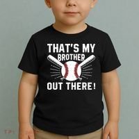 That's My Brother Out There Baseball Player Toddler T-Shirt thumb 2