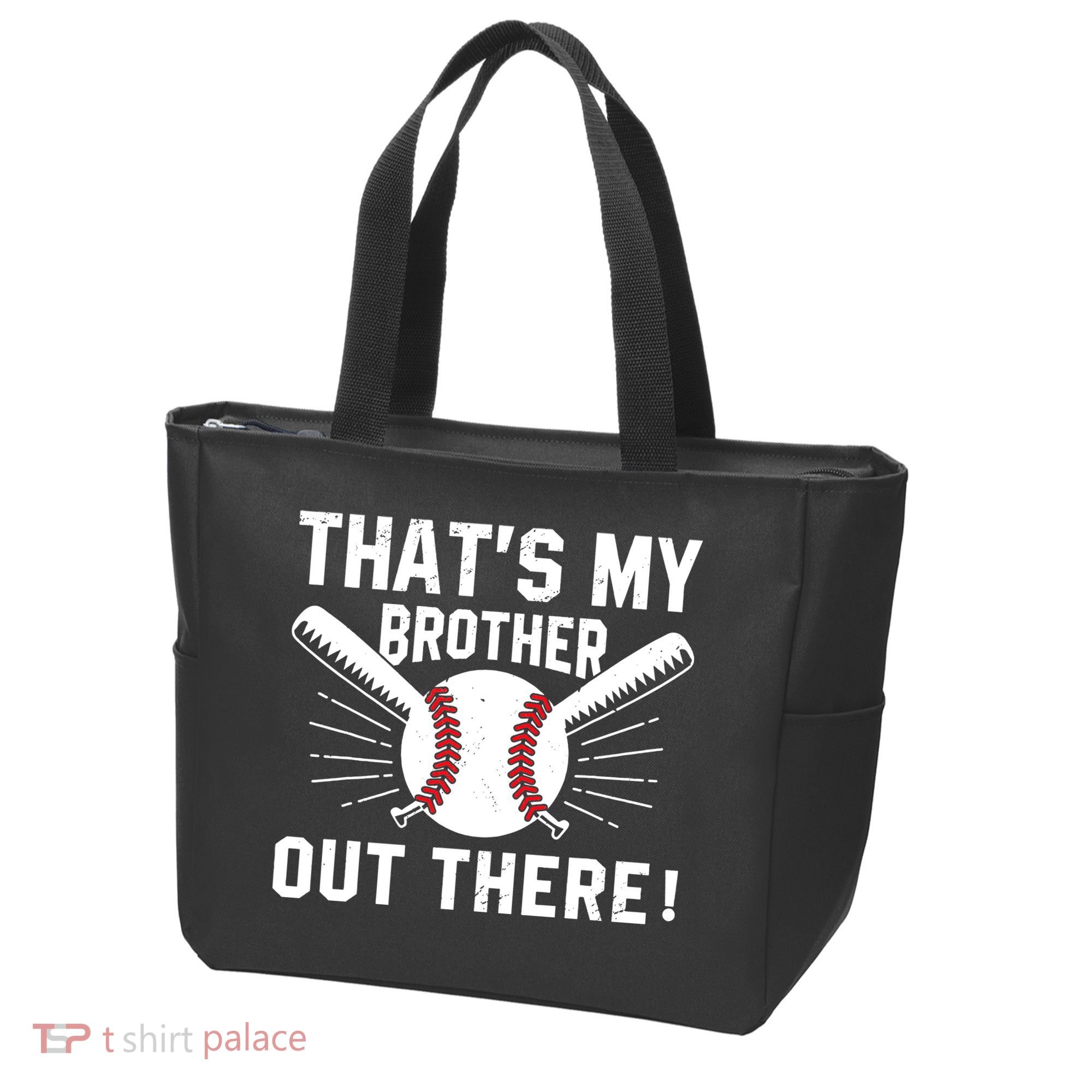 That's My Brother Out There Baseball Player Tote Bag