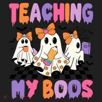 Teaching My Boos Coquette Ghost Teacher Women's Sweatshirt thumb 2