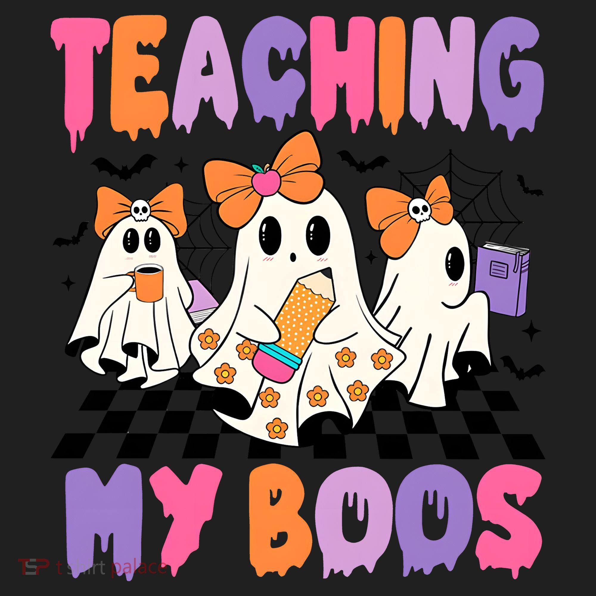 Teaching My Boos Coquette Ghost Teacher Women's Sweatshirt