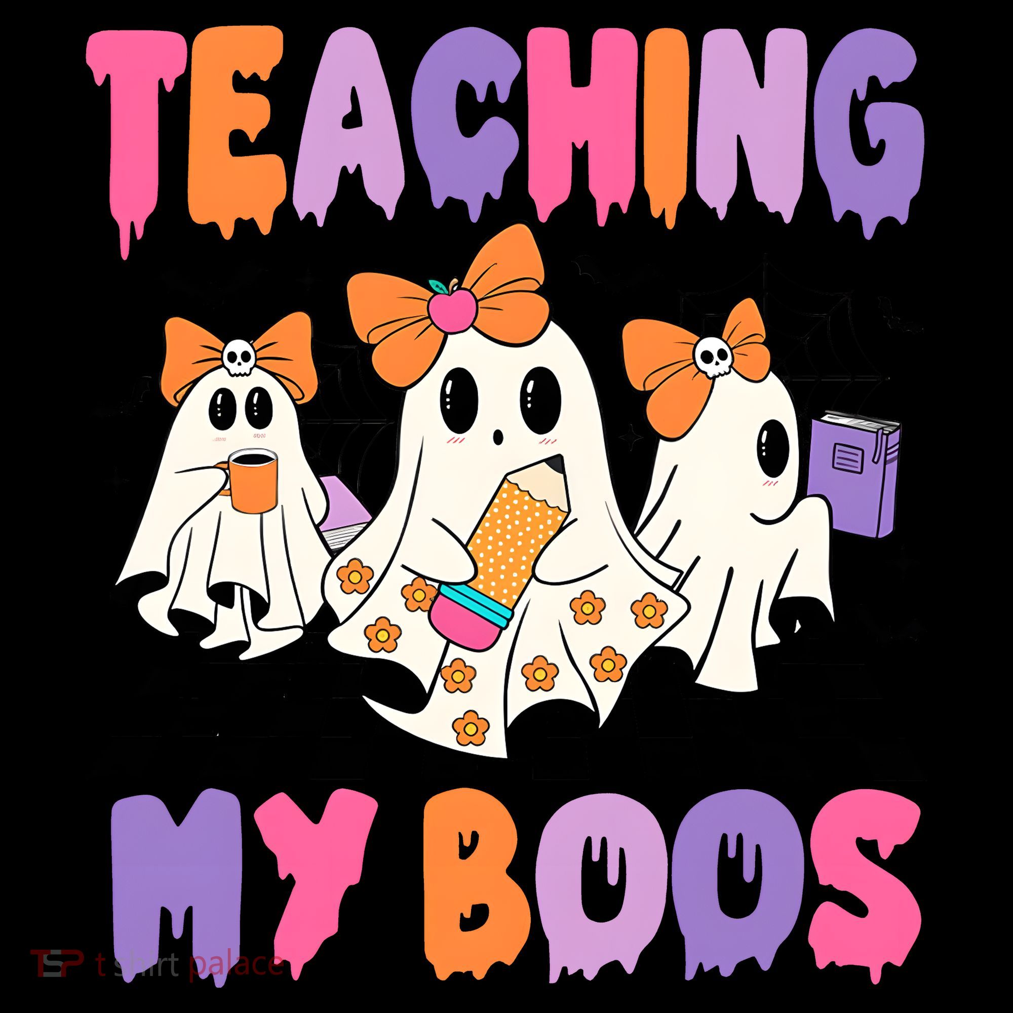 Teaching My Boos Coquette Ghost Teacher Backpack