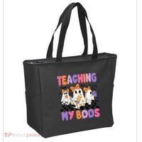 Teaching My Boos Coquette Ghost Teacher Tote Bag thumb 2