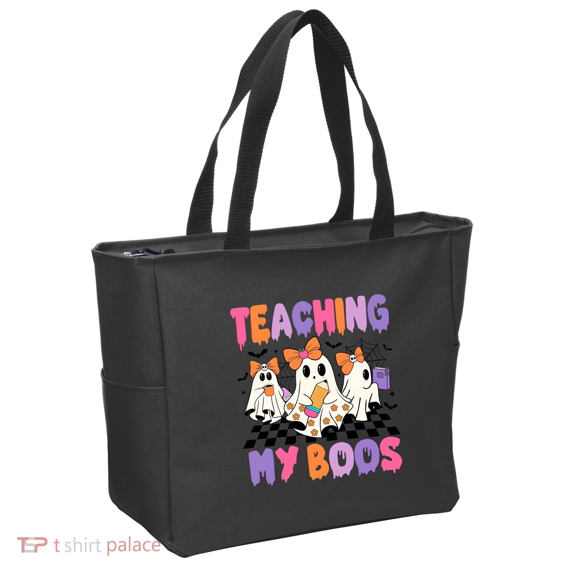 Teaching My Boos Coquette Ghost Teacher Tote Bag