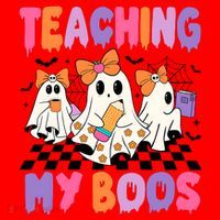 Teaching My Boos Coquette Ghost Teacher Santa Hat thumb 1