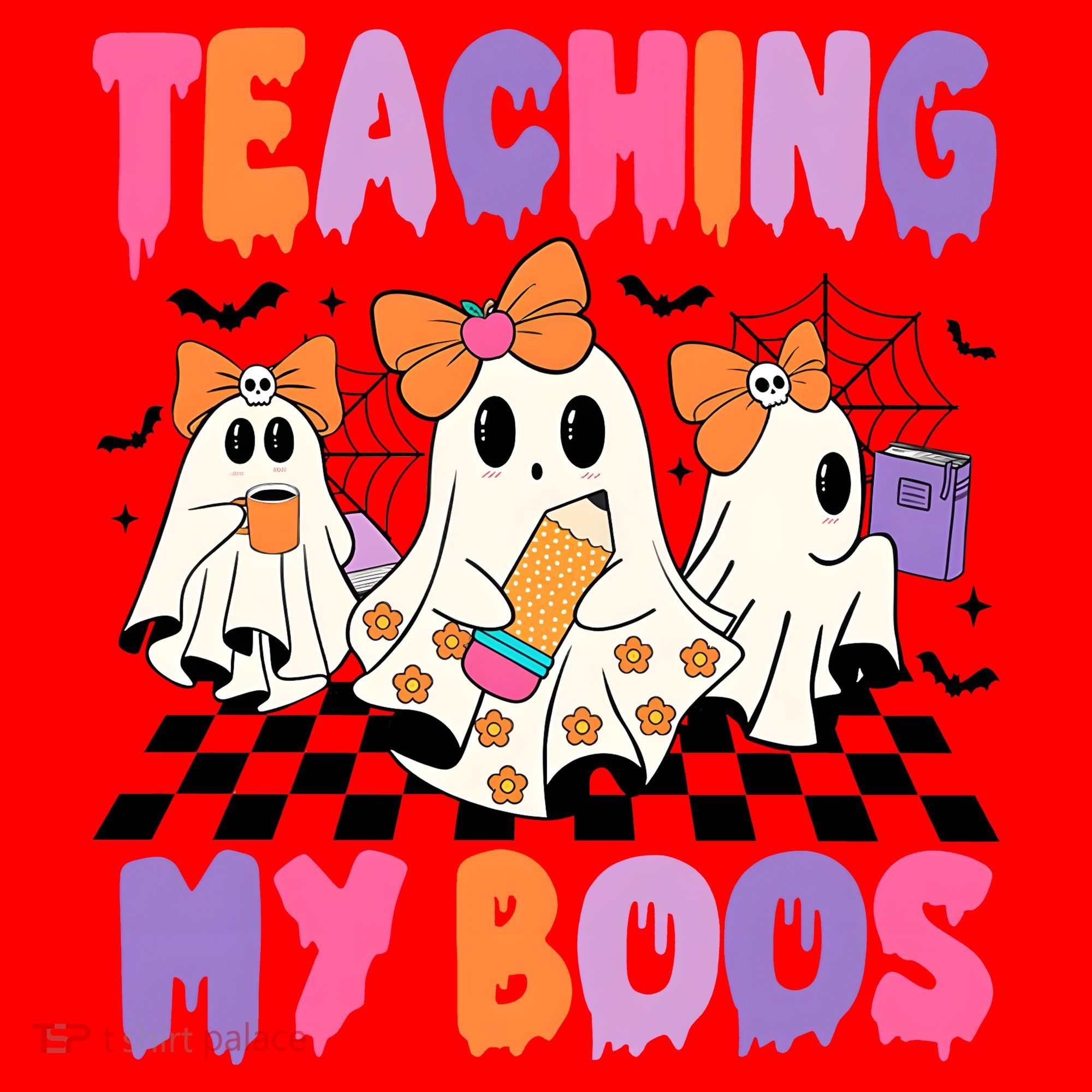 Teaching My Boos Coquette Ghost Teacher Santa Hat