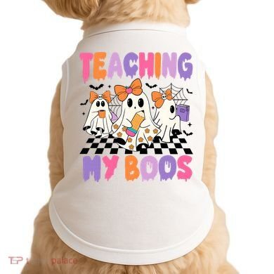 Teaching My Boos Coquette Ghost Teacher Doggie Tank