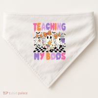Teaching My Boos Coquette Ghost Teacher USA-Made Doggie Bandana thumb 0