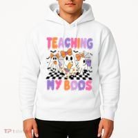 Teaching My Boos Coquette Ghost Teacher Hoodie thumb 2