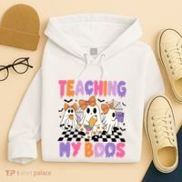 Teaching My Boos Coquette Ghost Teacher Hoodie thumb 4
