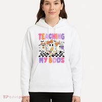 Teaching My Boos Coquette Ghost Teacher Hoodie thumb 5