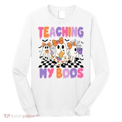 Teaching My Boos Coquette Ghost Teacher Long Sleeve Shirt