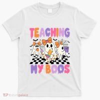 Teaching My Boos Coquette Ghost Teacher T-Shirt thumb 0