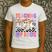 Teaching My Boos Coquette Ghost Teacher T-Shirt thumb 3