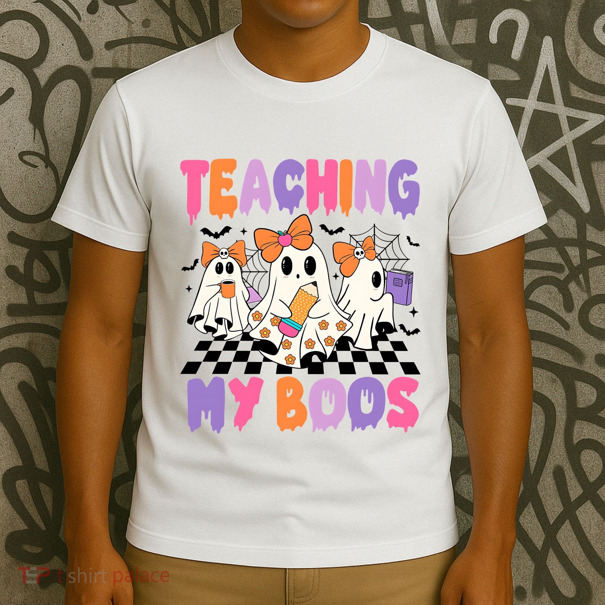 Teaching My Boos Coquette Ghost Teacher T-Shirt