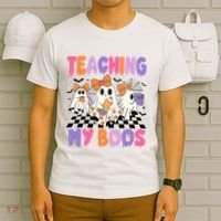 Teaching My Boos Coquette Ghost Teacher T-Shirt thumb 6