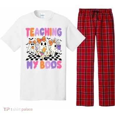 Teaching My Boos Coquette Ghost Teacher Pajama Set