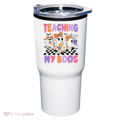 Teaching My Boos Coquette Ghost Teacher Tumbler