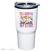 Teaching My Boos Coquette Ghost Teacher Tumbler thumb 0