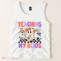 Teaching My Boos Coquette Ghost Teacher Tank Top thumb 2