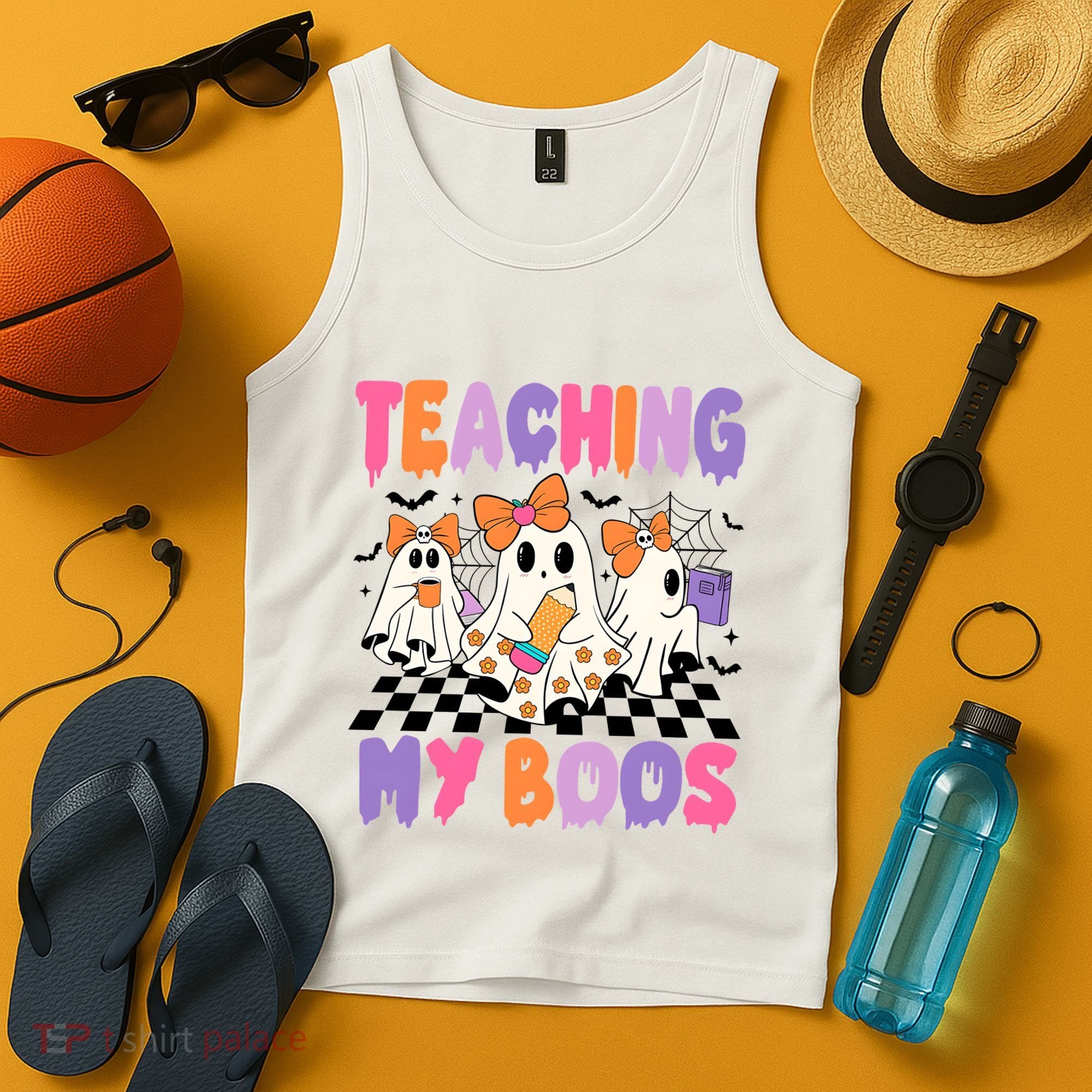 Teaching My Boos Coquette Ghost Teacher Tank Top