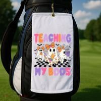 Teaching My Boos Coquette Ghost Teacher Golf Towel thumb 2