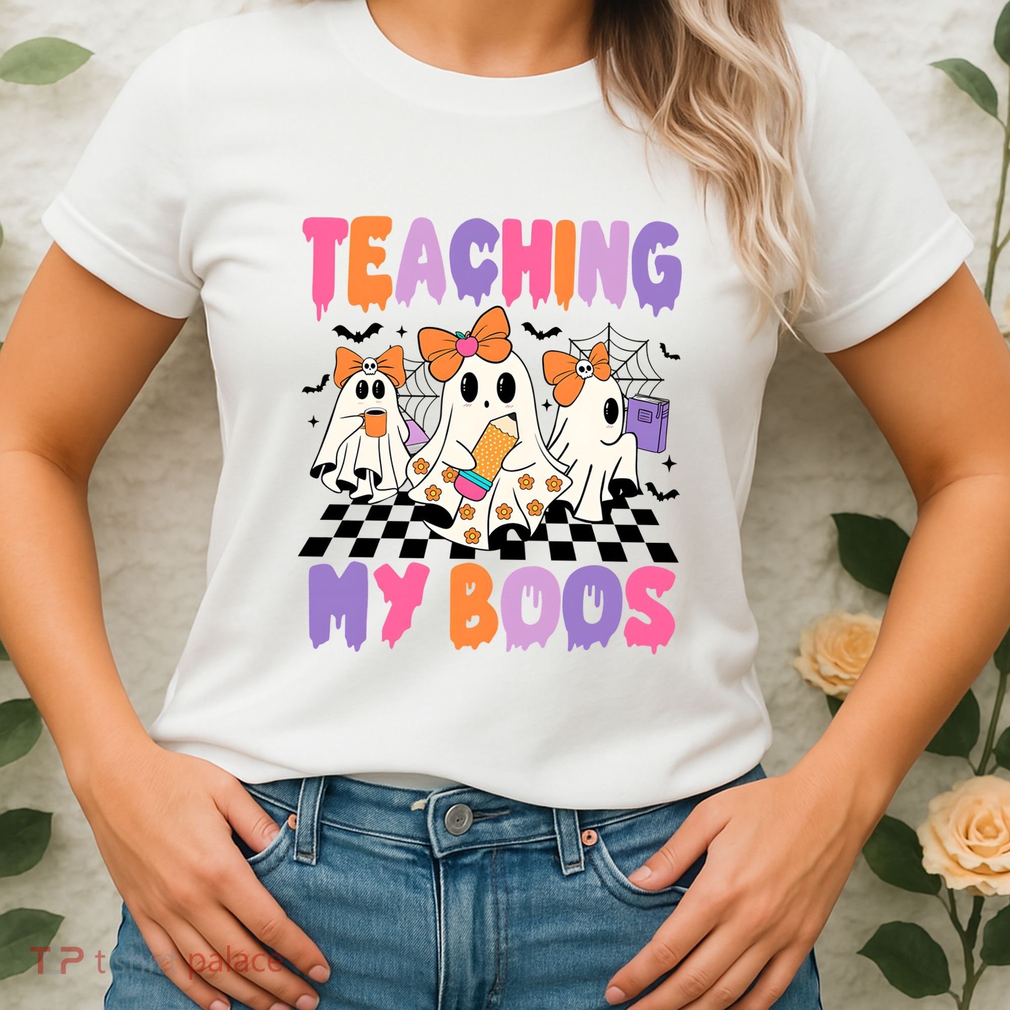 Teaching My Boos Coquette Ghost Teacher Women's T-Shirt